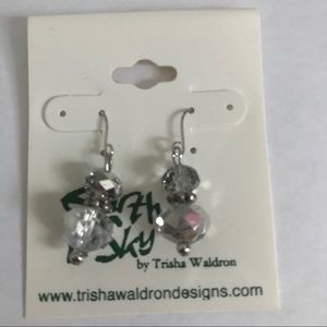 NWT Trisha Waldron Earth & Sky Crystal Earrings